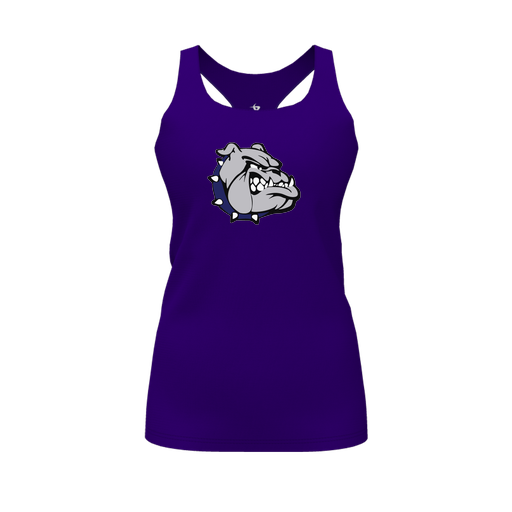 [FT0TRBPP-FYS-LOGO1] Decker Racerback Tank Top (Female Youth S, Purple, Logo 1)