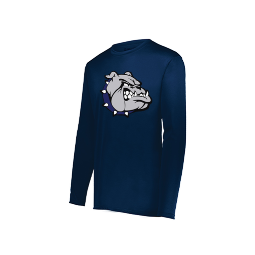 [222822.065.XS-LOGO1] Men's LS Smooth Sport Shirt (Adult XS, Navy)