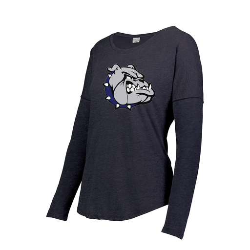 [FTLCUBNV-FAS-LOGO1] Decker Women's Tri-Blend T-Shirt - Long Sleeve (Female Adult S, Navy)