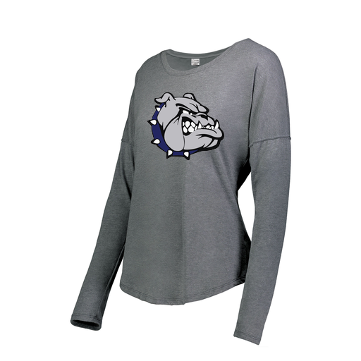 [FTLCUBGY-FAS-LOGO1] Decker Women's Tri-Blend T-Shirt - Long Sleeve (Female Adult S, Gray)